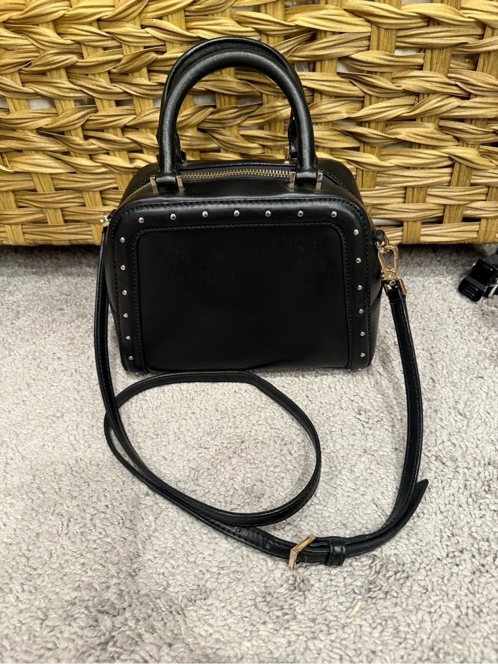 kate spade Black Studded Top-Handle Satchel
